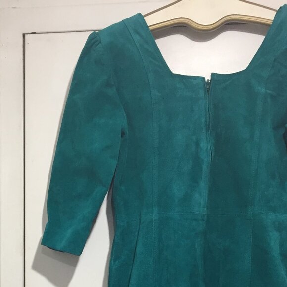 VINTAGE DOLDAN FASHION LEATHER/SUEDE DRESSES SIZE L - Picture 8 of 9